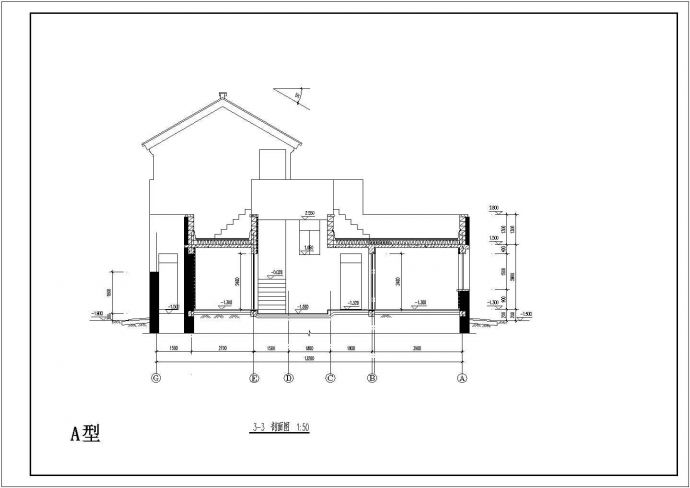 某地二层A户型居住建筑设计规划方案施工图_图1