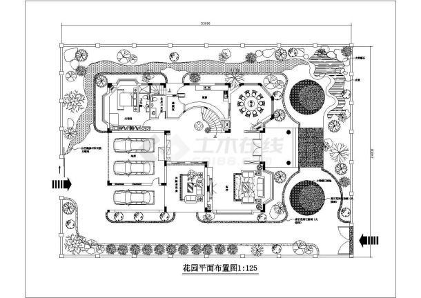 某地区住宅整套室内装修设计cad施工图-图二