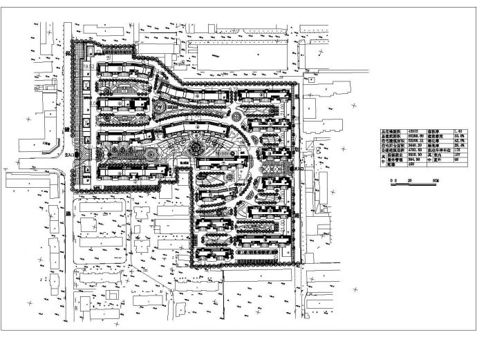 某地沿街综合住宅小区建筑设计规划图_图1