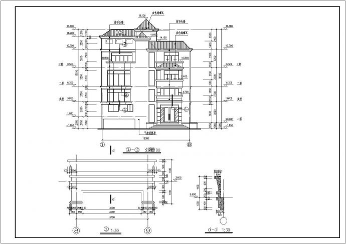 高级独栋别墅设计施工图纸（全套）_图1