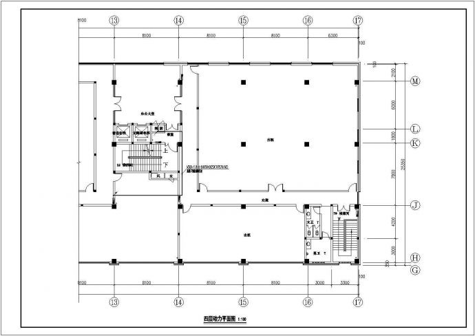 高层室内游泳池建筑设计全套图纸（共2张）_图1