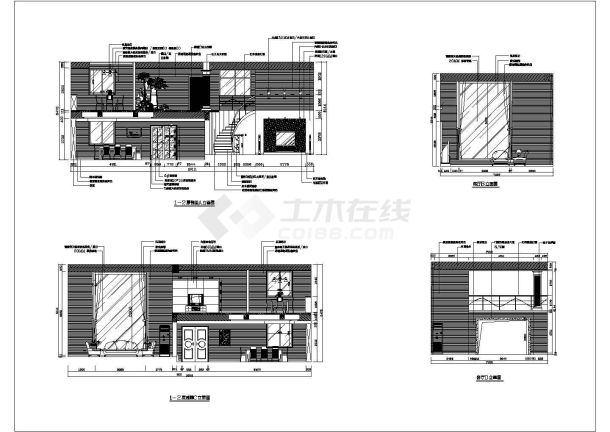 某市区别墅主楼装修设计图纸（全套）-图一