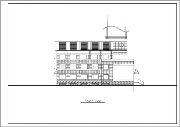 皇明别墅建筑设计图纸（共11张）-图二