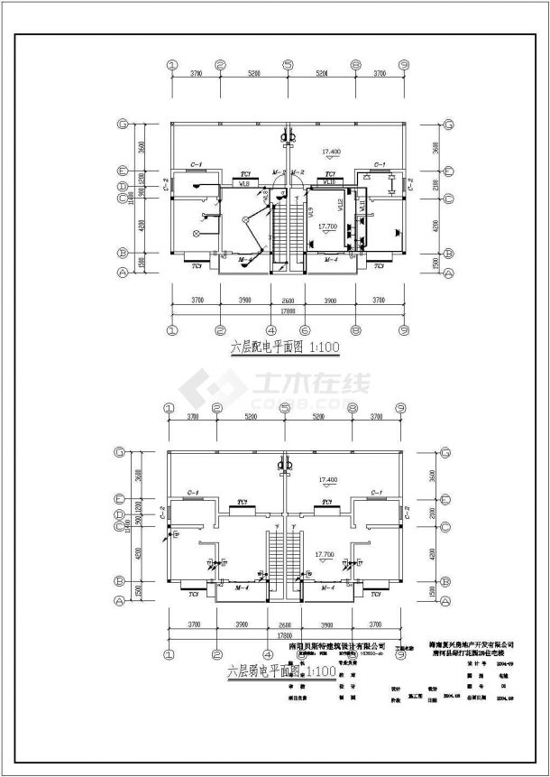 某个住宅小区全套电气图纸cad施工图-图二