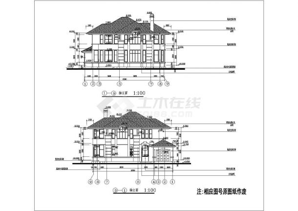 精致的别墅建筑设计图纸（共5张）-图一