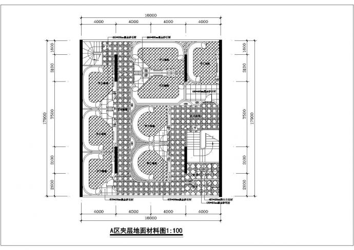 北京某大厦俱乐部cad平面布置施工图纸_图1