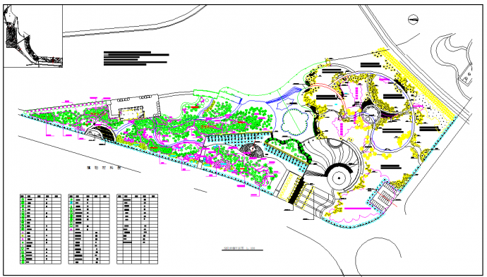 某小区公园全套植物配置规划设计图纸_图1