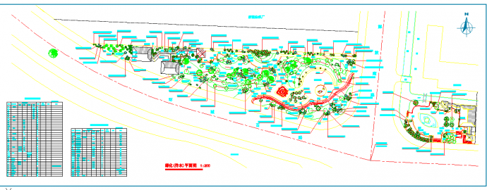某公园绿化（乔木）规划设计CAD图_图1