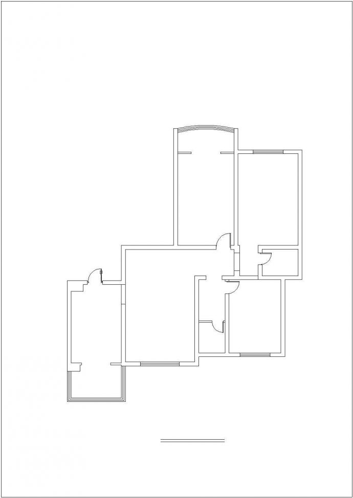 某地区带效果图的完整家装cad施工设计图纸_图1