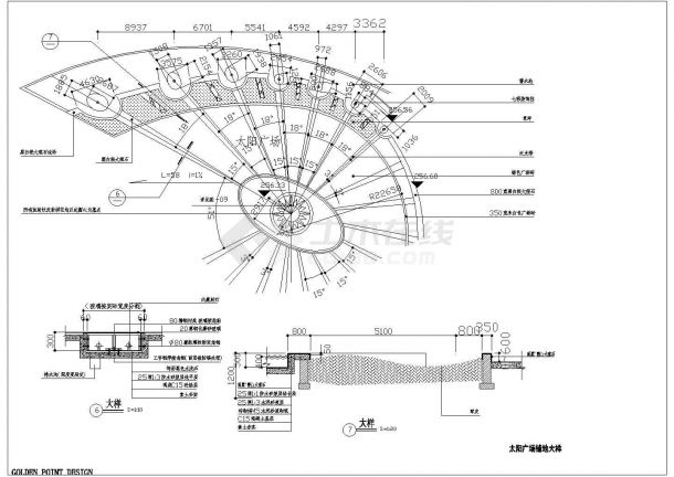 某太阳广场景观CAD设计施工图纸-图一
