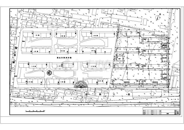 某地区某某小区总平面设计cad图纸-图一