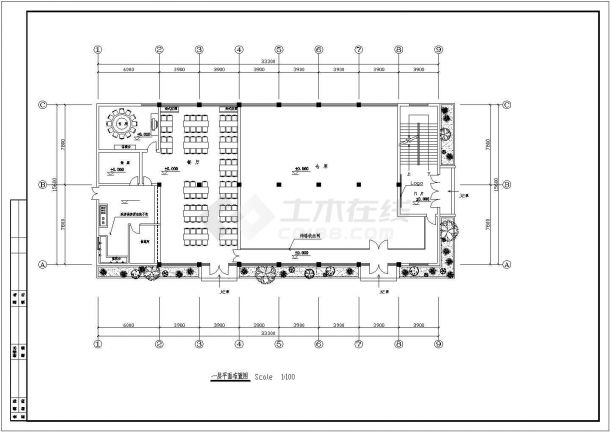 某三层综合楼建筑设计电气CAD施工图-图一