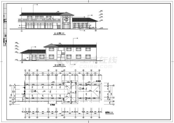 某地商业街建筑CAD设计施工图纸-图二