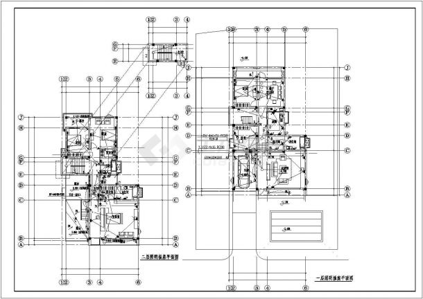 别墅电气施工方案与设计全套CAD图纸-图一