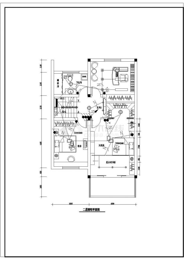 别墅电气设计与施工方案全套CAD图纸-图二