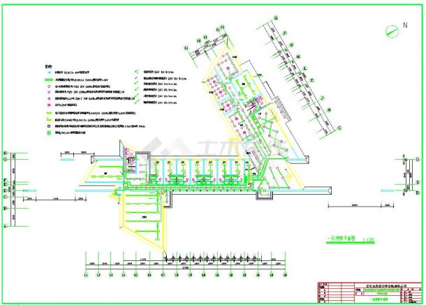 管理中心大楼设计方案与施工全套CAD图纸-图一