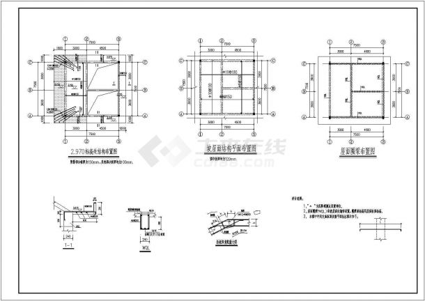 一层砌体结构公厕建筑结构设计施工图-图二