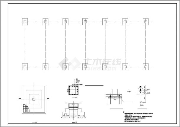 某大型工厂材料库房建筑结构设计图-图二
