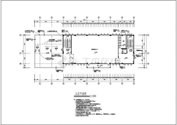 某市第一小学多功能教学楼建筑CAD施工图-图二