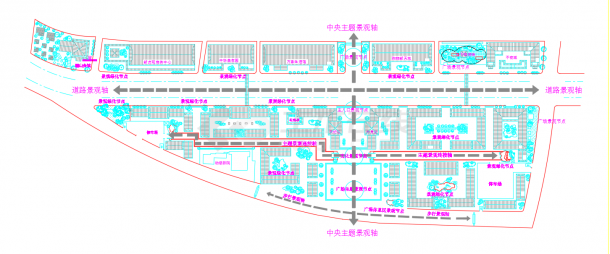 某地商贸区建筑总规划设计方案CAD图-图二