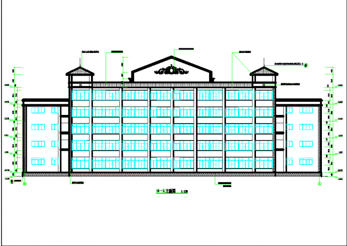 某市卫生学校实验楼建筑CAD设计图_图1
