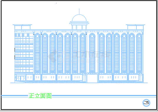 某地欧式宾馆建筑设计施工CAD方案-图二