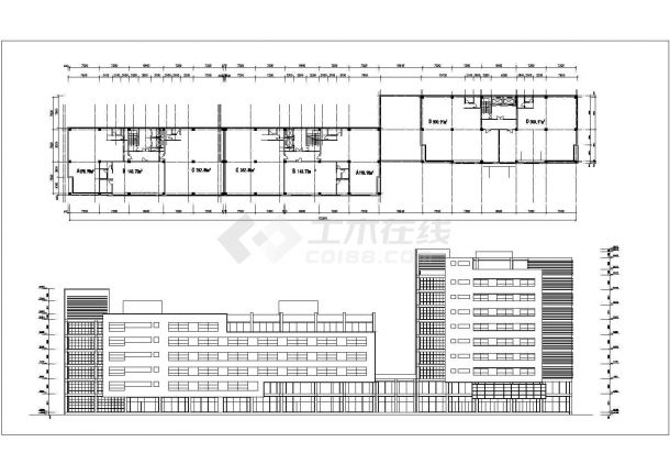 某地六层商住楼建筑设计施工CAD图纸-图一