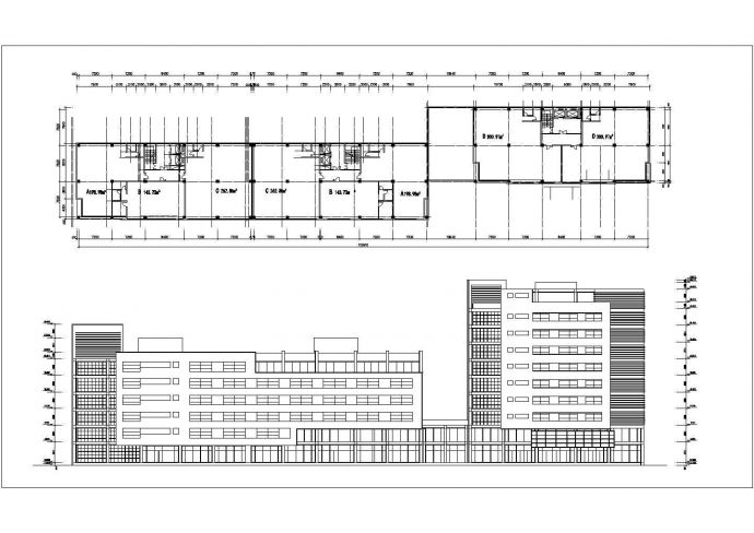 某地六层商住楼建筑设计施工CAD图纸_图1