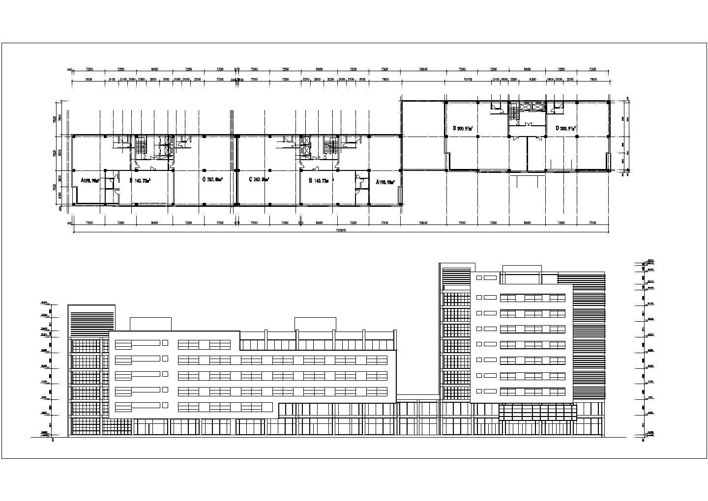 某地六层商住楼建筑设计施工CAD图纸