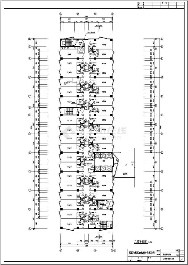 某地多层酒店给排水设计施工CAD图-图二