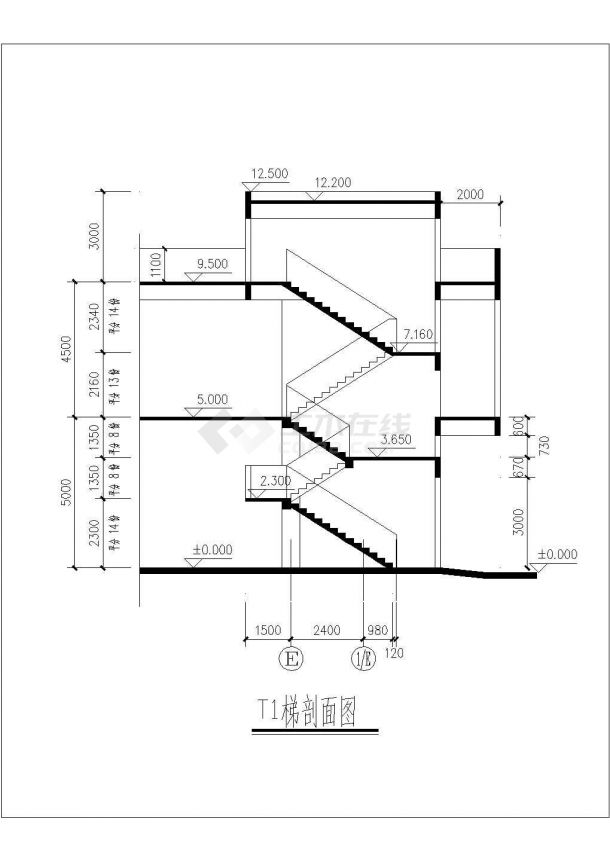 某两层市场工程建筑设计CAD施工图-图二