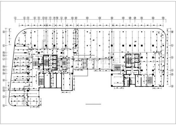 综合楼给排水CAD施工设计详图图纸-图一
