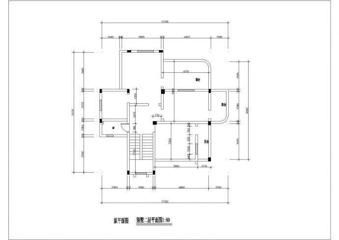 某地区3层别墅室内外精装修cad设计图_图1