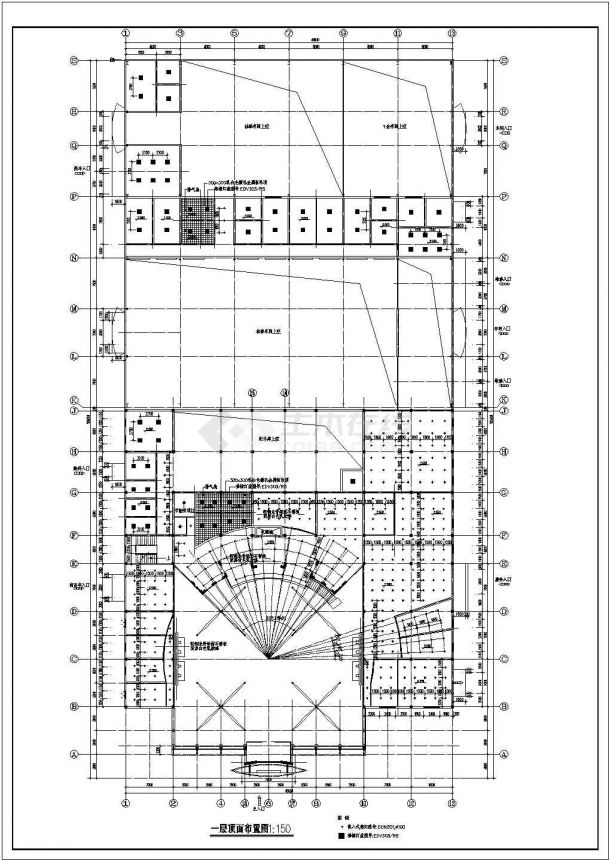 某地区汽车展厅整套装饰装修cad施工图纸-图一