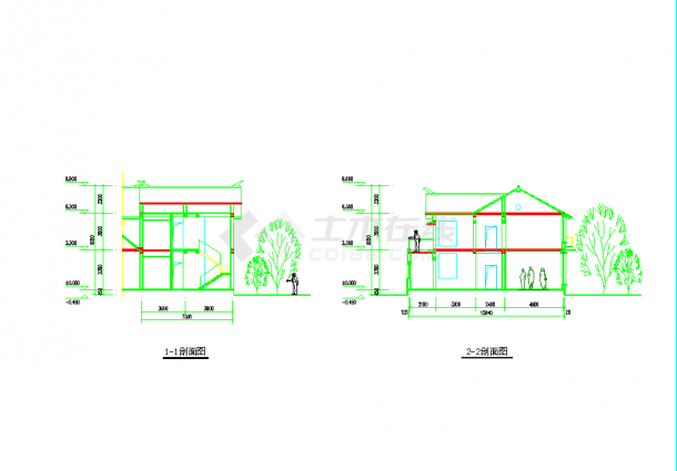 某小型农村民居建筑CAD设计图纸-图二