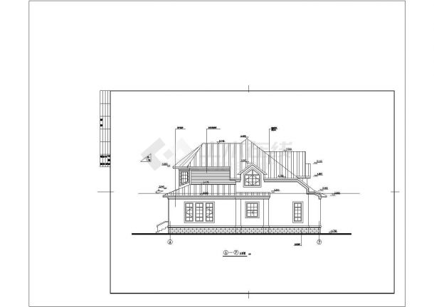 某地B型别墅设计建筑规划方案施工图-图二