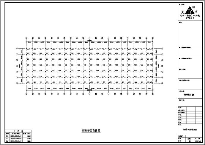 某地区食品公司三层建筑钢结构图纸_图1