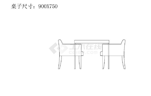 桌几类-整理图库-现代简约风四人餐桌（带遮罩）平立面内含40个CAD图-图二