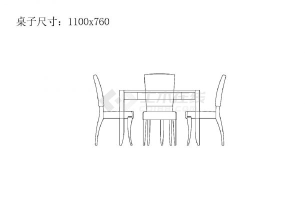 桌几类-整理图库-后现代四人方餐桌（带遮罩）平立面内含40个CAD图-图一