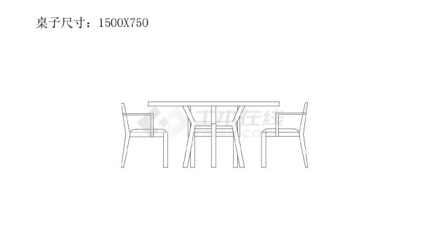 桌几类-整理图库-后现代四人方餐桌（带遮罩）平立面内含40个CAD图-图二