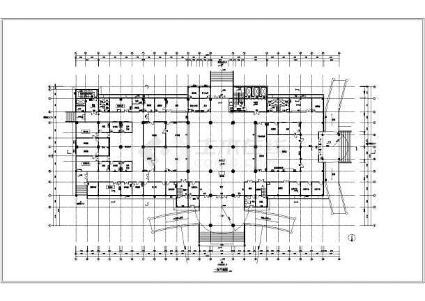 陕西某医院综合楼施工设计cad方案图纸-图二