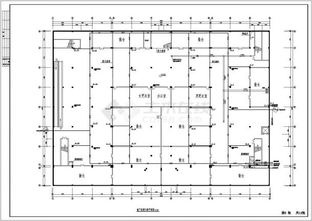 三层商场消防系统cad施工工图(含泵房)-图二