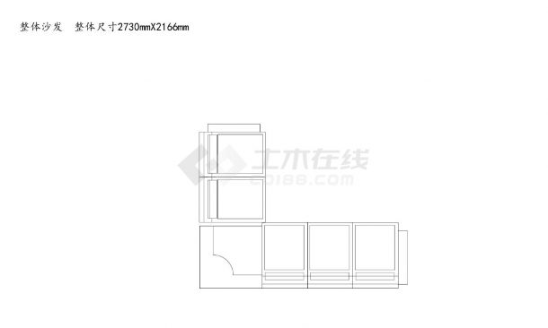 沙发类（整理图库）＆（平面）异形沙发组合24个（二）CAD图-图一