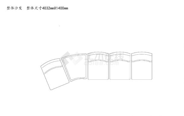 沙发类（整理图库）＆（平面）异形沙发组合24个（二）CAD图-图二
