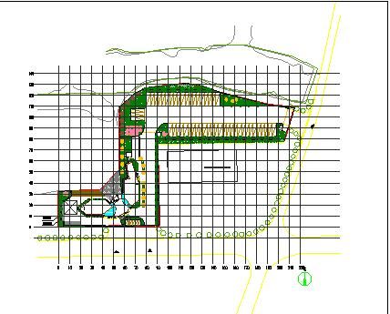 某交通枢纽屋顶绿化景观设计总CAD图-图一