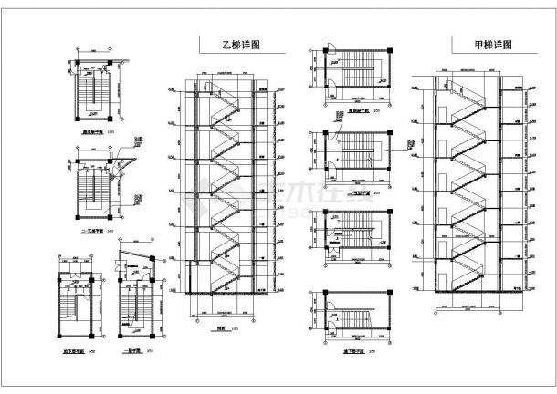 岳提某五层超市建筑设计CAD施工图-图二