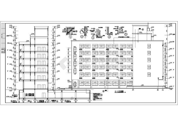 某商业住宅楼建筑设计施工cad图-图二