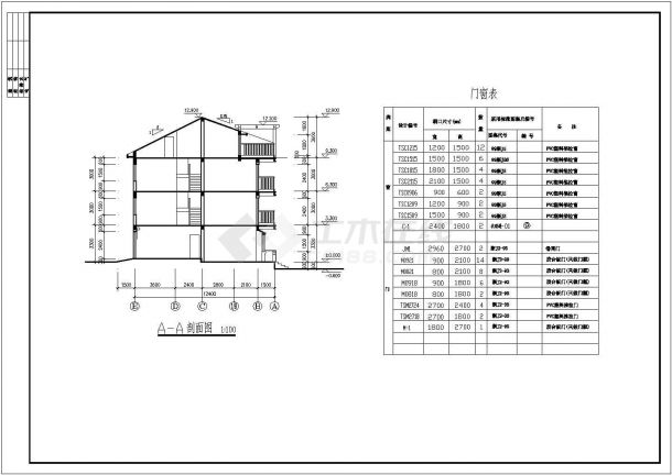 某三层砖混结构联建住宅建筑设计图-图二