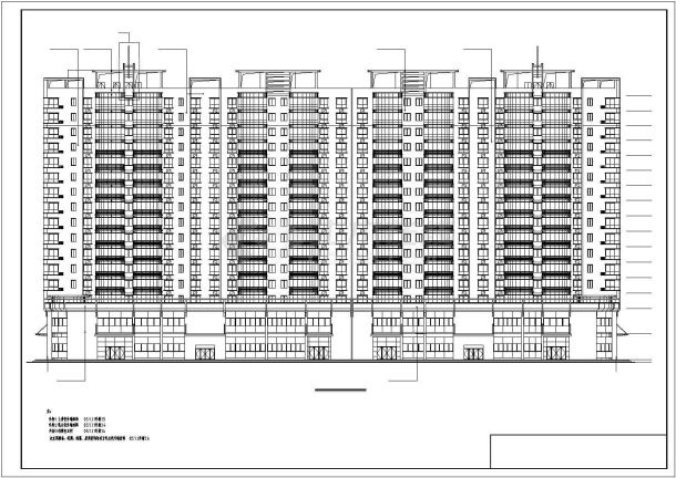 某地16层框剪结构商住楼建筑设计施工图-图二