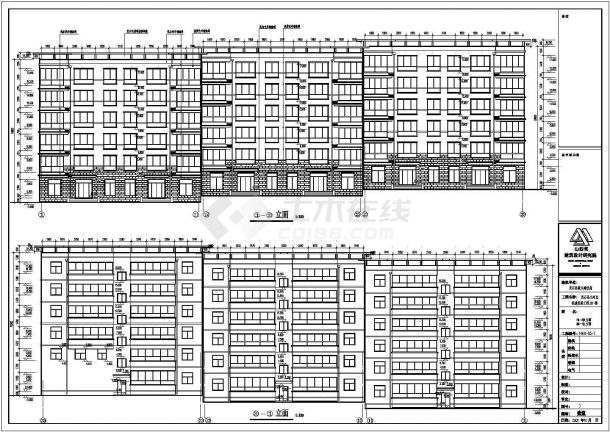 灵石县六层砖混结构住宅楼建筑初步设计图-图一